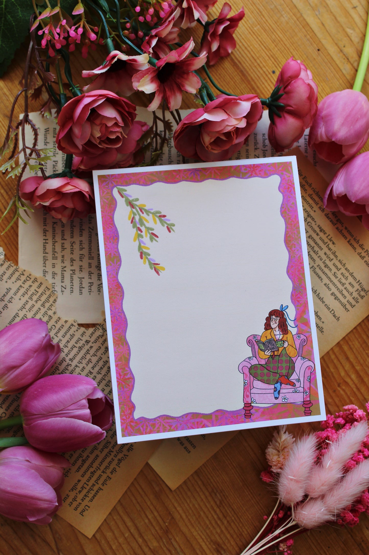 Notepad ‚Lesende Mama‘