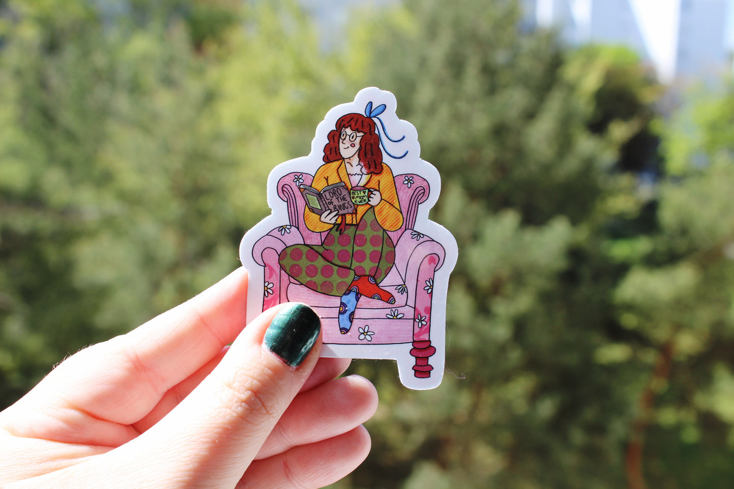 Sticker ‚Lesende Mama‘