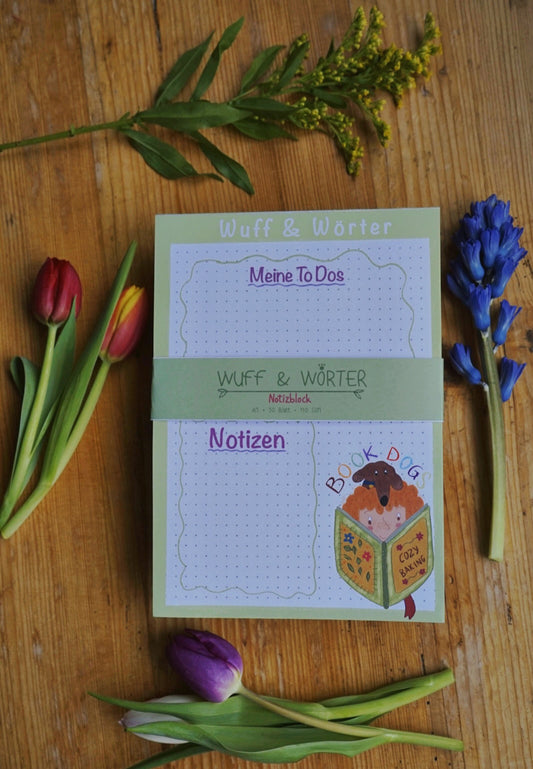 'Wuff & Wörter' Notizblock