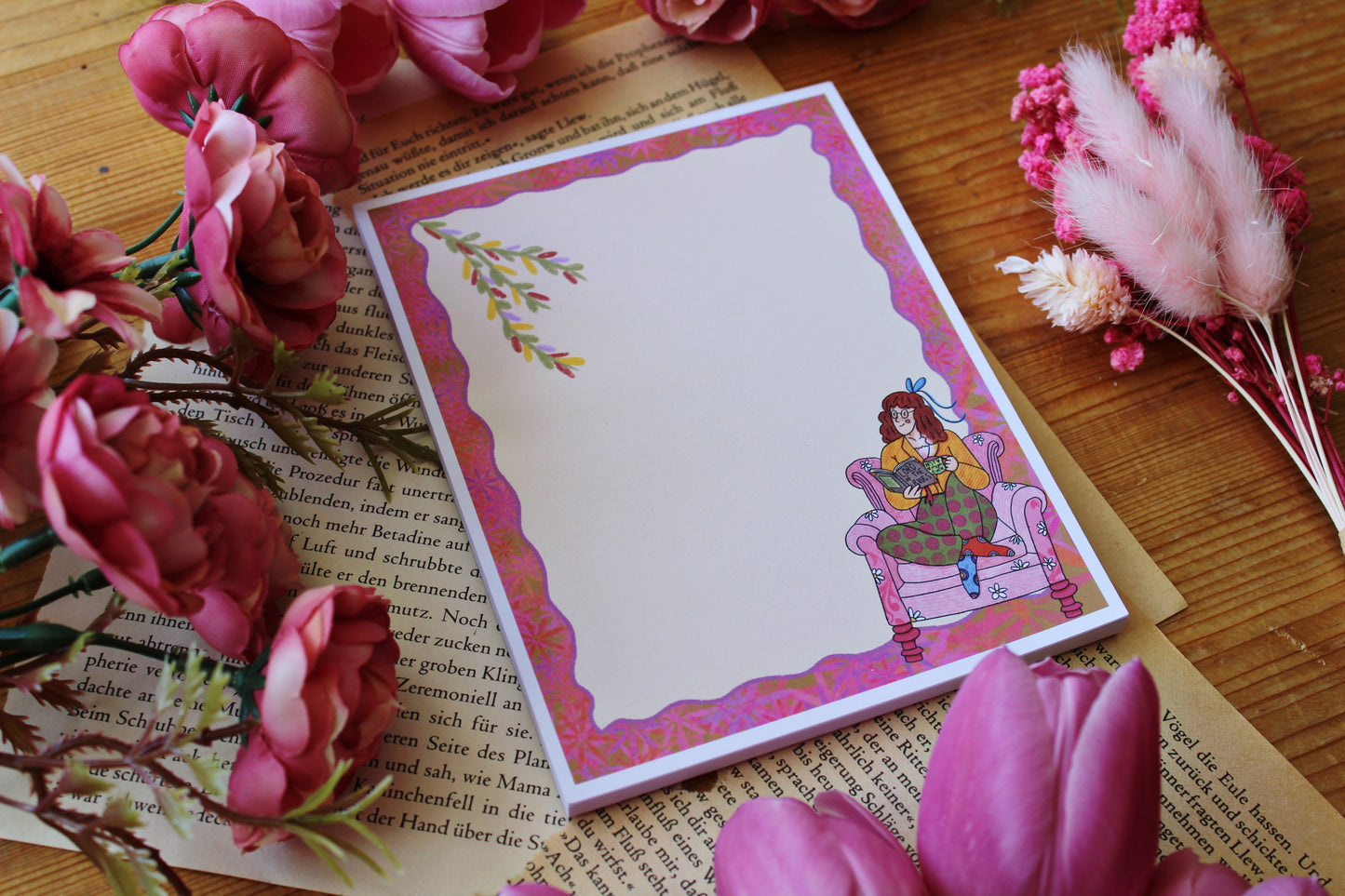 Notepad ‚Lesende Mama‘