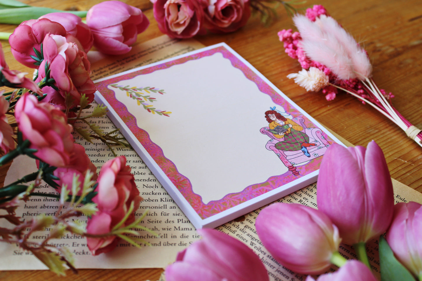 Notepad ‚Lesende Mama‘