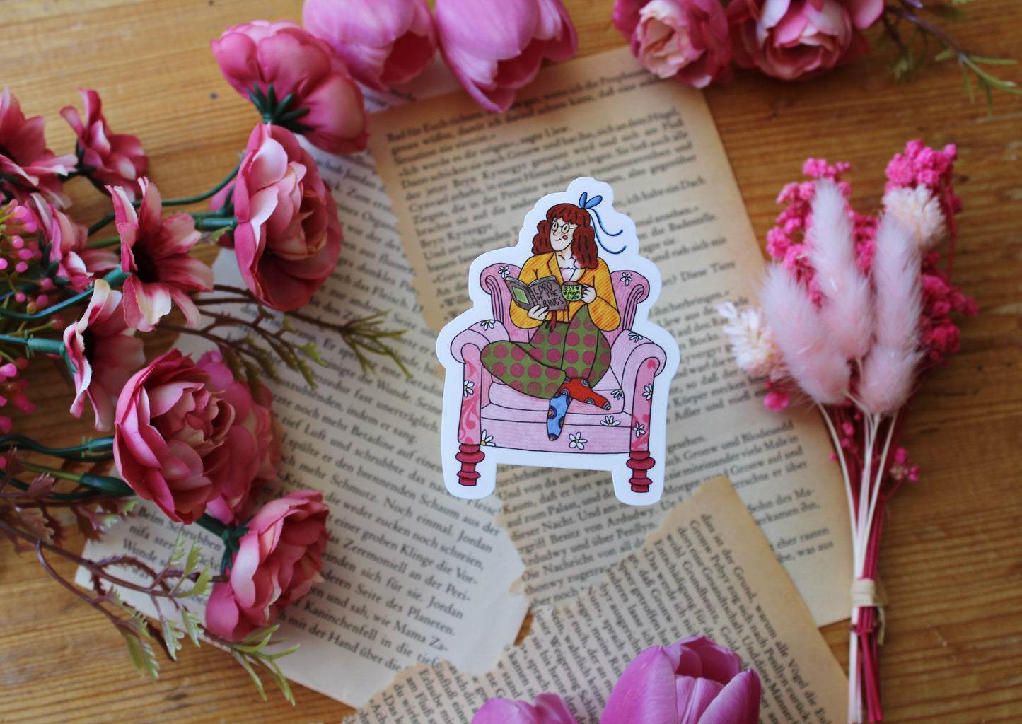 Sticker ‚Lesende Mama‘