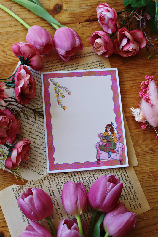 Notepad ‚Lesende Mama‘