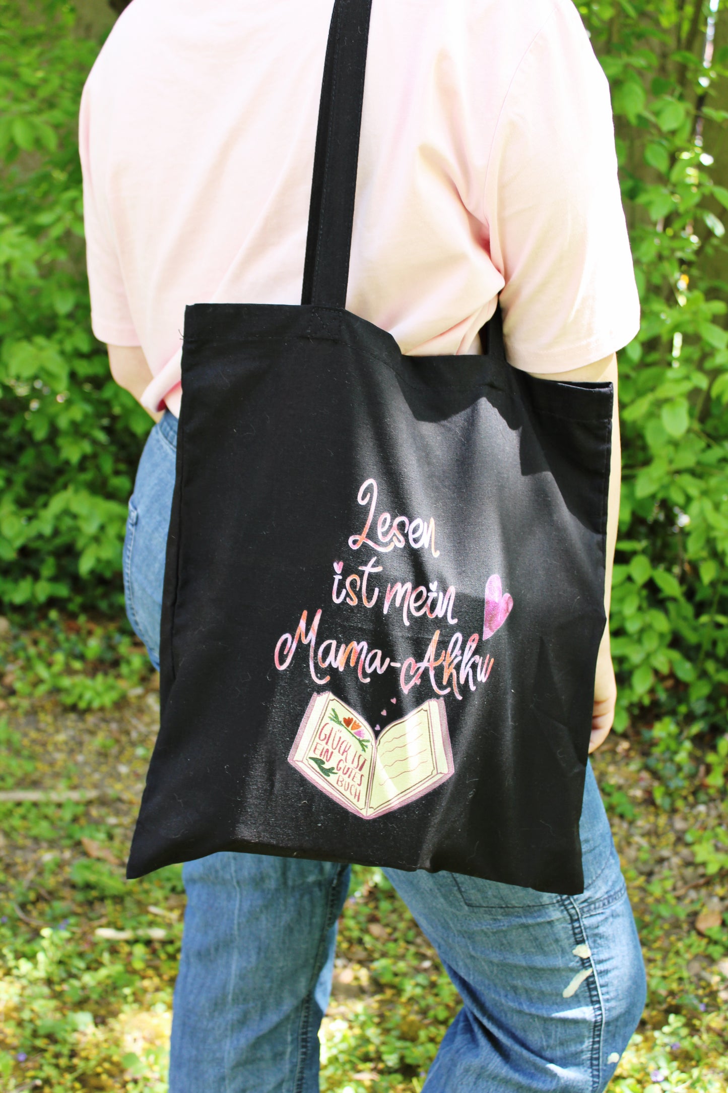Stoffbeutel 'Lesen ist mein Mama-Akku'